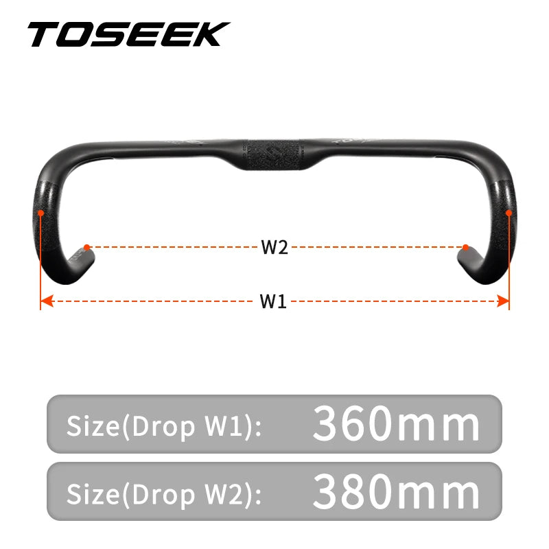 TOSEEK Carbon Road Handlebar UD Matt Internal Routing