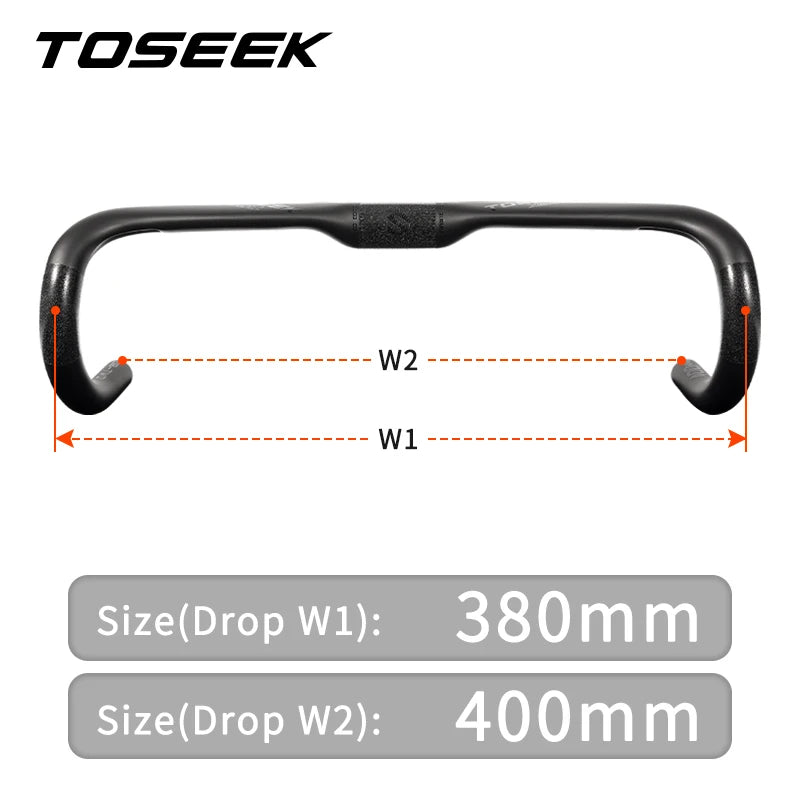 TOSEEK Carbon Road Handlebar UD Matt Internal Routing
