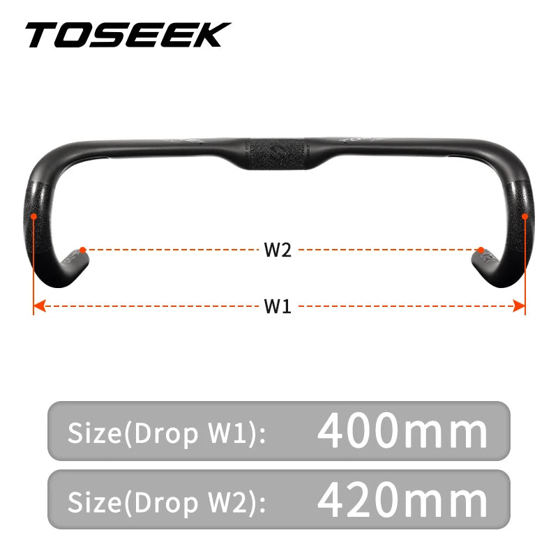 TOSEEK Carbon Road Handlebar UD Matt Internal Routing
