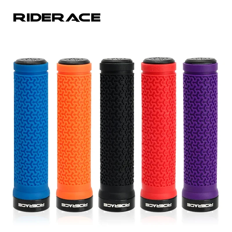 RIDERACE rubber lock-on handlebar grips